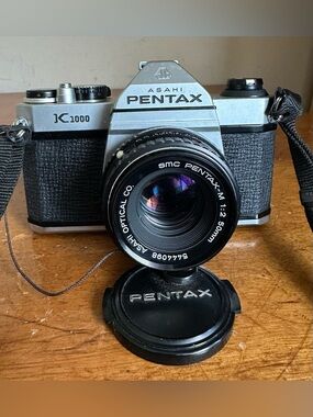 Vintage ASAHI PENTAX K1000 35mm SLR Film Camera w/ Smc 1:2 50mm Manual Lens